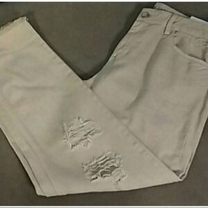 Zara basic denim jeans denim Straight Leg Distressed Size 4